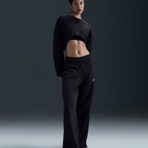 Nike Sportswear Phoenix Fleece Women's High-Waisted Wide-Leg Sweatpants  Black